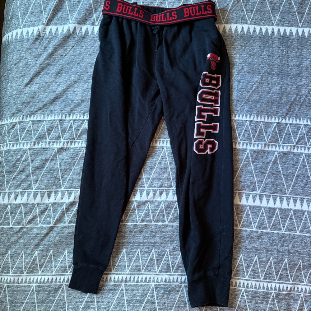 NBA Bulls Black Sweatpants